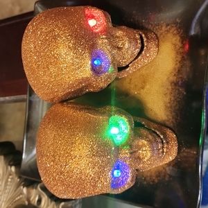 Halloween lighted small decor and lighted necklace  ghosts and skulls